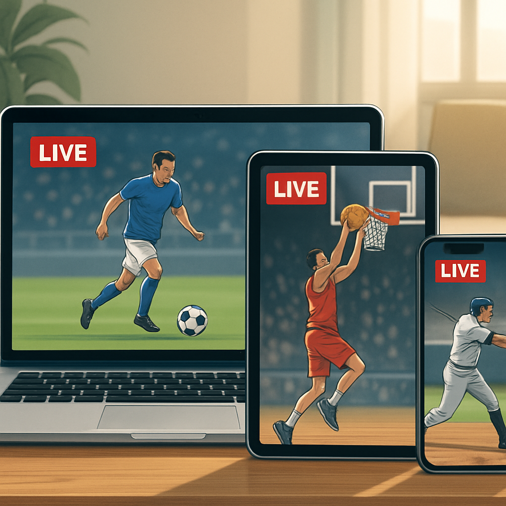 스포츠 중계 합법 스트리밍 서비스 비교 이미지